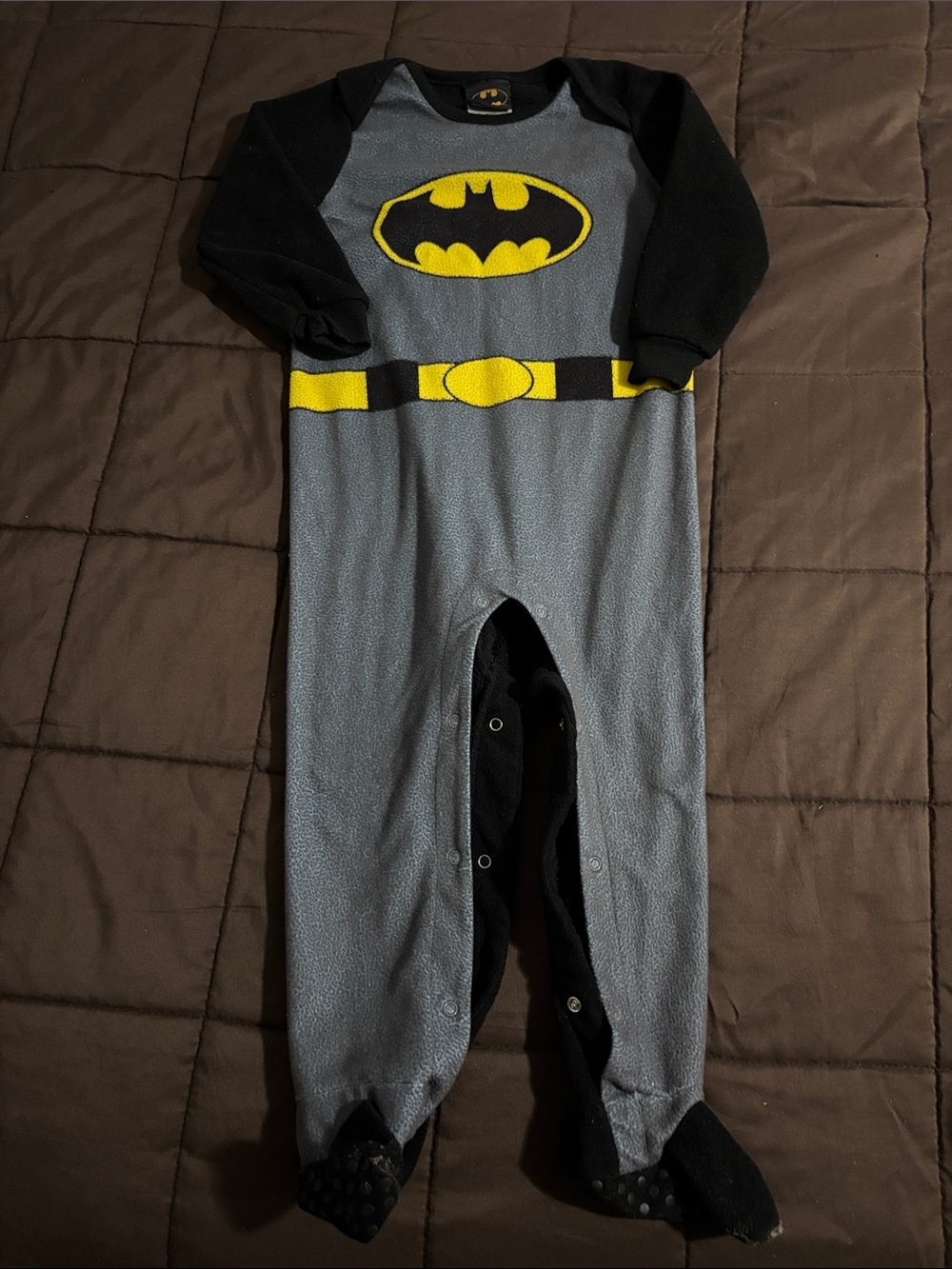 Batman Logo Footed One-Piece Sleeper or Costume